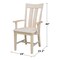 International Concepts Desk, 24 in D X 48 in W X Parawood, Unfinished KOF-72-C13A-1 - alternate 4